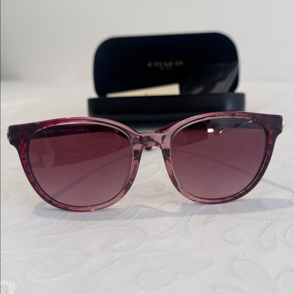 Coach Gradient Red 54 mm Round Sunglasses - Picture 7 of 15